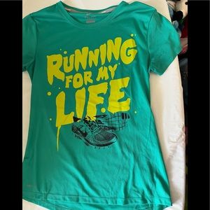 Nike green dry fit top size small